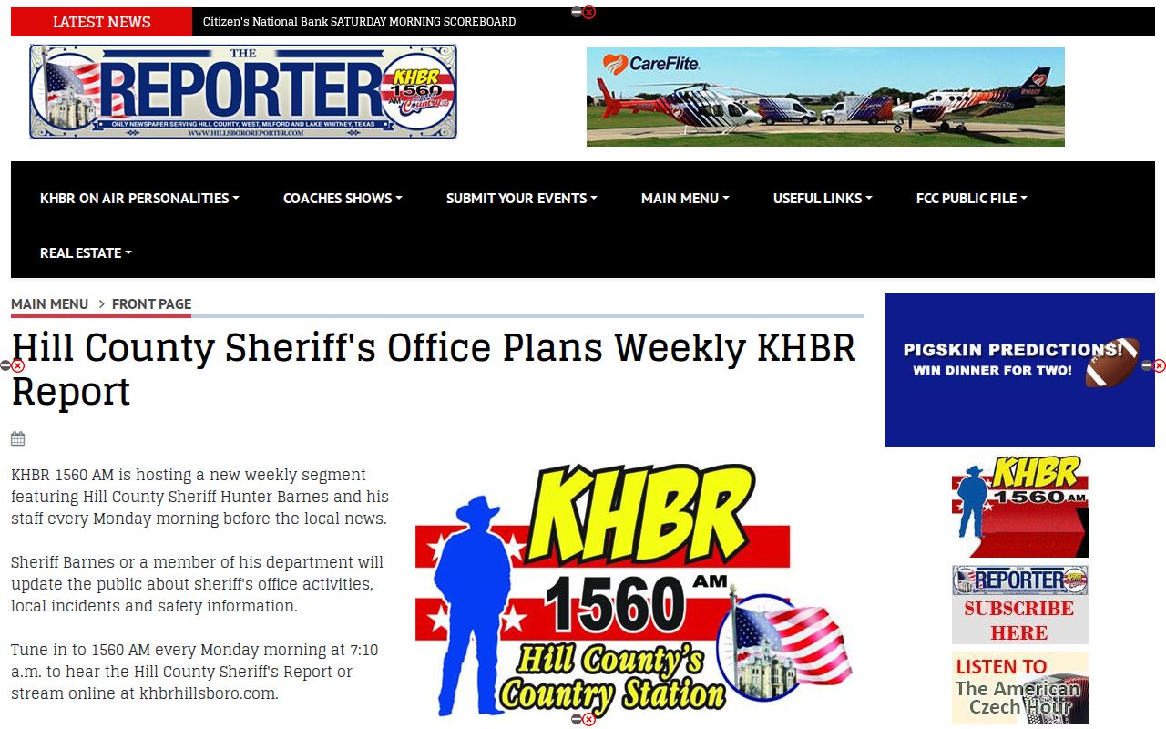 Hill County sheriff-report and booking-record news source